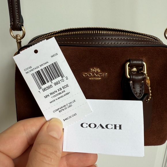 Coach Mini Rowan Crossbody Suede Bag - Picture 3 of 8